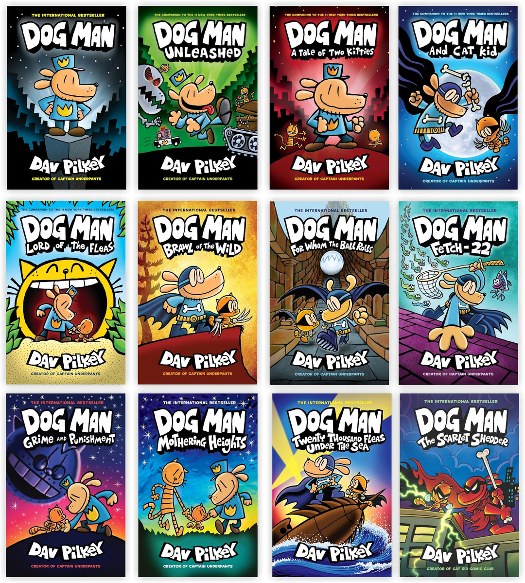Dogman Rune Dogman Series 1-12 Complete Books Set by Dav Pilkey – Lowplex Books