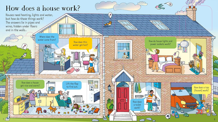 Usborne Lift-the-Flap Look Inside How Things Work by Rob Lloyd Jones- STEM Learning Book for Kids | Explore Machines, Gadgets, and Technology"