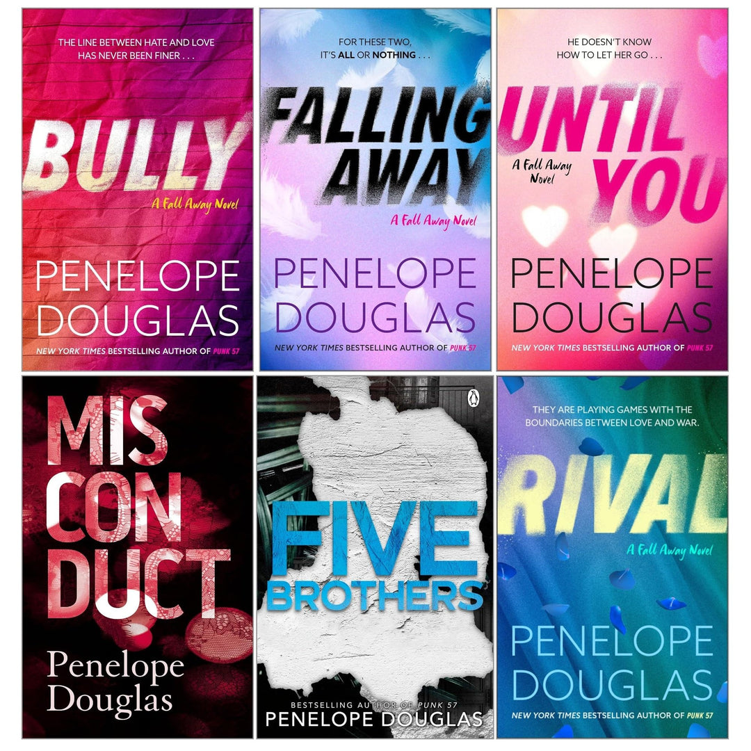 Penelope Douglas 6 Books Collection Set (Bully, Until You, Rival, Falling Away, Five Brothers, Misconduct)