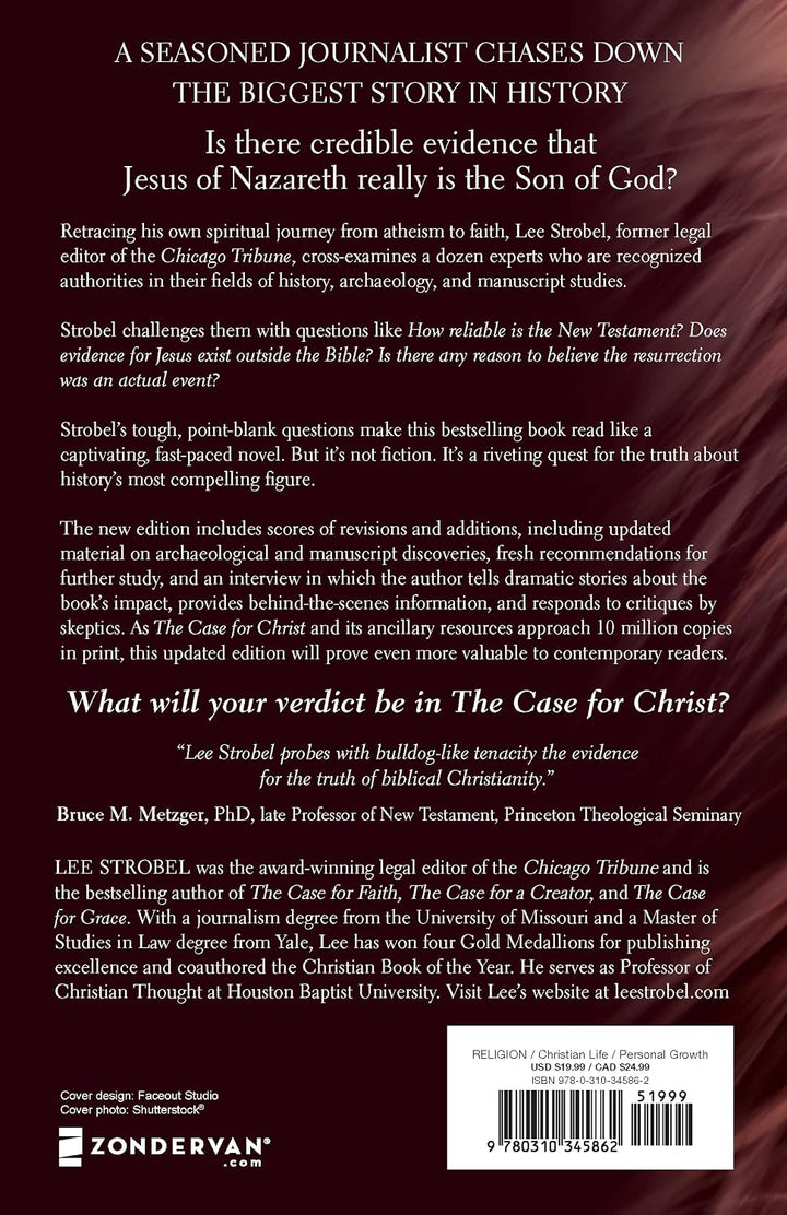 The Case for Christ Book by Lee Strobel | A Journalist's Personal Investigation of the Evidence for Jesus | Paperback