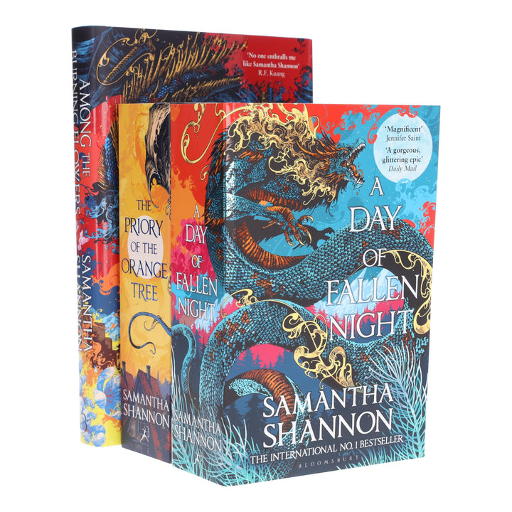 The Roots of Chaos Series 3 Books Collection Set By Samantha Shannon (Among the Burning Flowers [Hardback], The Priory of the Orange Tree, A Day of Fallen Night)