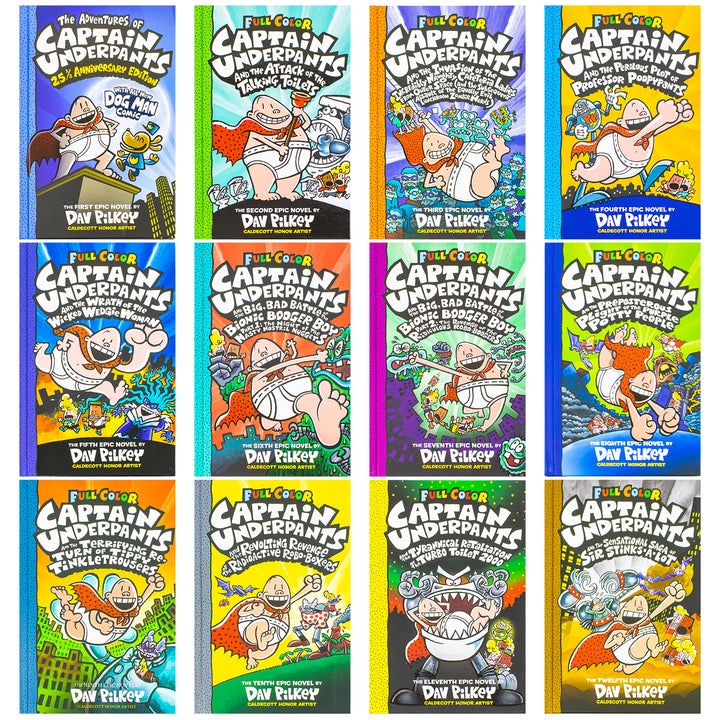 Captain Underpant 12 Book Collection set  by Dav Pilkey