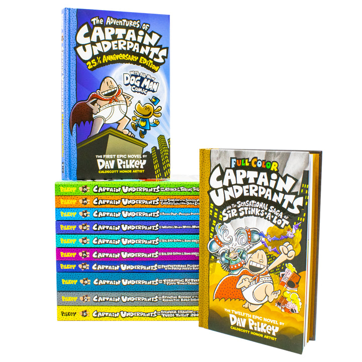 Captain Underpant 12 Book Collection set  by Dav Pilkey