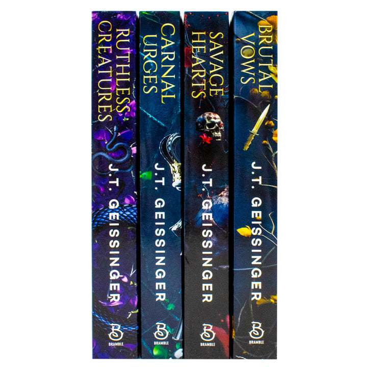 Queens and Monsters Series by J. T. Geissinger 4 Books Collection Set (Ruthless Creatures, Carnal Urges, Savage Hearts and Brutal Vows)