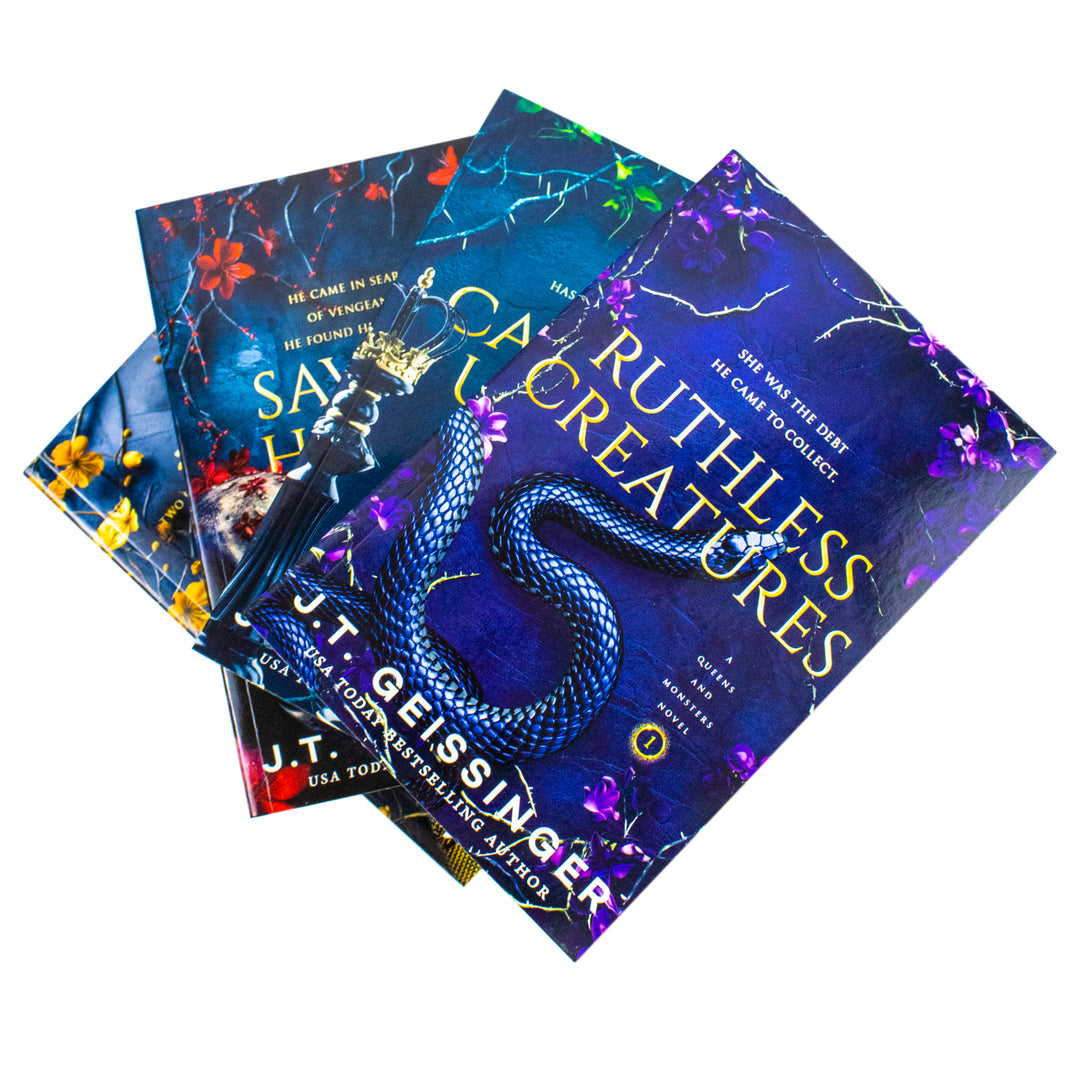 Queens and Monsters Series by J. T. Geissinger 4 Books Collection Set (Ruthless Creatures, Carnal Urges, Savage Hearts and Brutal Vows)