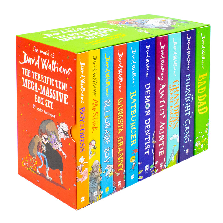David Walliams The Terrific Ten Mega Massive 10 Books Box Set - Fun and Adventure for 8+ Years Children Paperback Young Readers family Fun Reading