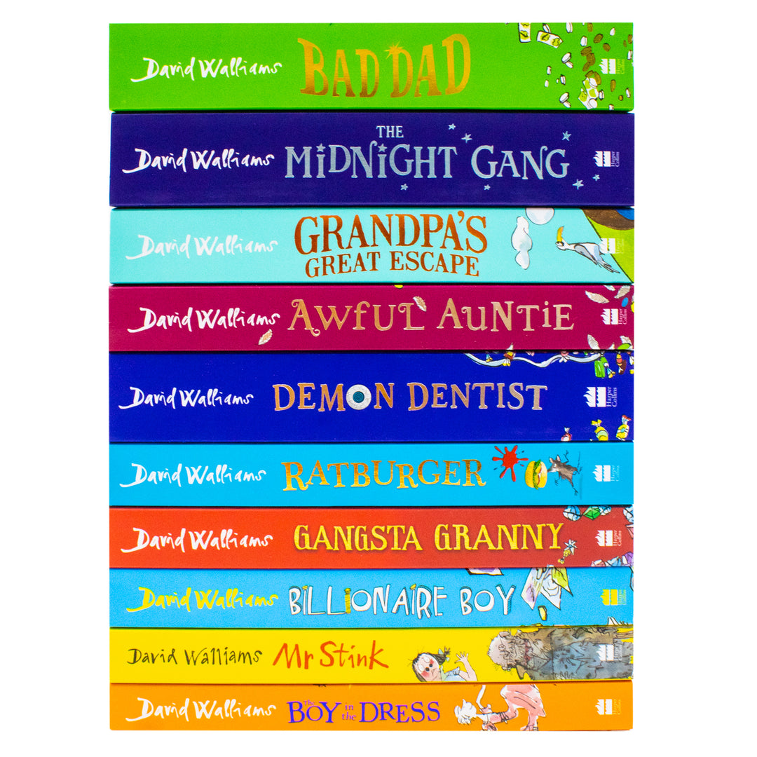 David Walliams The Terrific Ten Mega Massive 10 Books Box Set - Fun and Adventure for 8+ Years Children Paperback Young Readers family Fun Reading