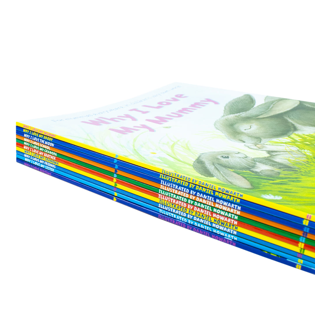 Why I Love Mummy, Daddy, Grandpa, Grandma, Sister, Brother 10 Picture Flat Books Children Collection Paperback Set For Kids Aged 0-5 Years readers
