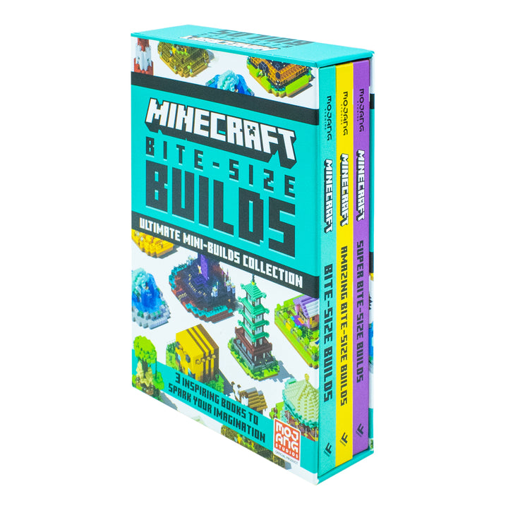 Minecraft Bite Size Builds Slipcase  3 Books Set  The official collection of illustrated mini projects with over 60 fun builds: great for gamers of all ages and abilities