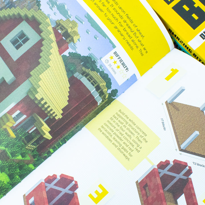 Minecraft Bite Size Builds Slipcase  3 Books Set  The official collection of illustrated mini projects with over 60 fun builds: great for gamers of all ages and abilities