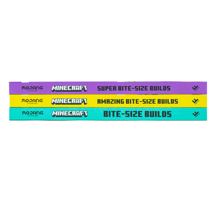 Minecraft Bite Size Builds Slipcase  3 Books Set  The official collection of illustrated mini projects with over 60 fun builds: great for gamers of all ages and abilities
