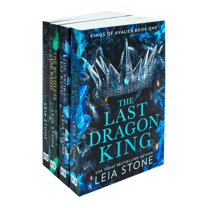 Kings of Avalier 4 Book Collection by Leia Stone| Epic Fantasy Series– The Last Dragon King,The Broken Elf King & More| Adventure & Mythical Creatures