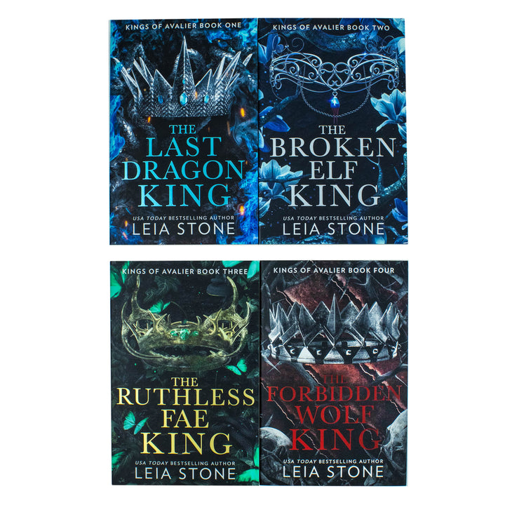 Kings of Avalier 4 Book Collection by Leia Stone| Epic Fantasy Series– The Last Dragon King,The Broken Elf King & More| Adventure & Mythical Creatures