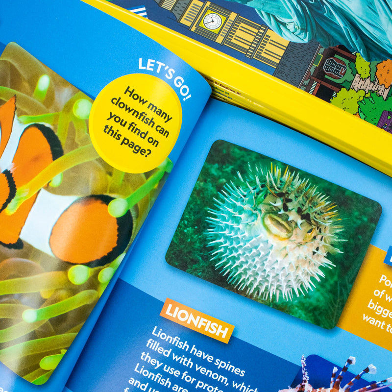 National Geographic Kids Find it! Explore it! 6 Books Collection Set(Animals, Oceans, History, Insects, Around the World & Dinosaurs)