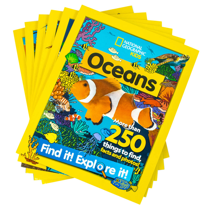 National Geographic Kids Find It! Explore It! 6-Book Collection | Fun & Educational Adventure Series on Animals, Oceans, History, Insects & Dinosaurs