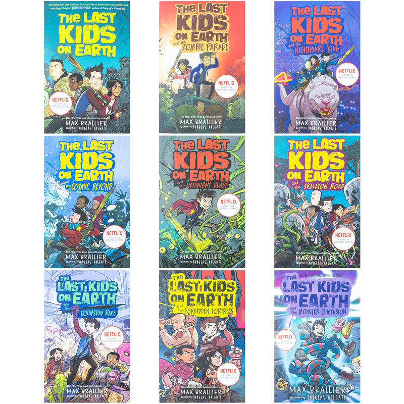 The Last Kids On Earth Series Books 1 - 9 Collection Set By Max Brallier(Last Kids On Earth, Zombie Parade, Nightmare King, Cosmic Beyond, Midnight Blade, Skeleton Road, Doomsday Race & More)