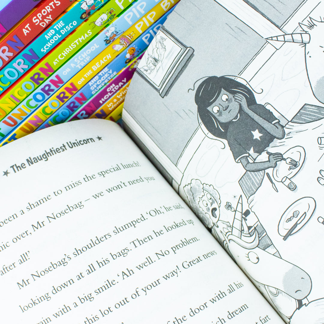 The Naughtiest Unicorn Series 12 Books Collection Set by Pip Bird - Fun,Magical Adventure Stories for Kids aged 8+, Popular Illustrated Junior Fiction