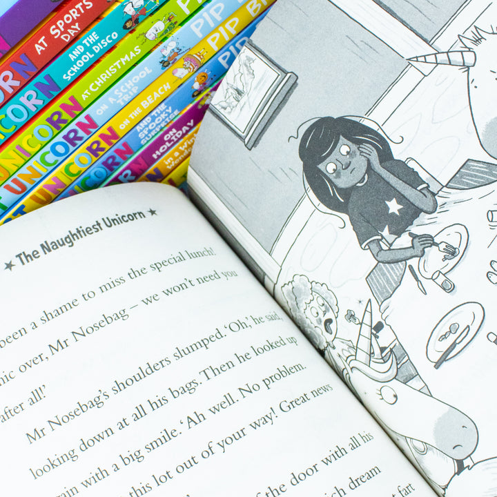 The Naughtiest Unicorn Series 12 Books Collection Set by Pip Bird - Fun,Magical Adventure Stories for Kids aged 8+, Popular Illustrated Junior Fiction