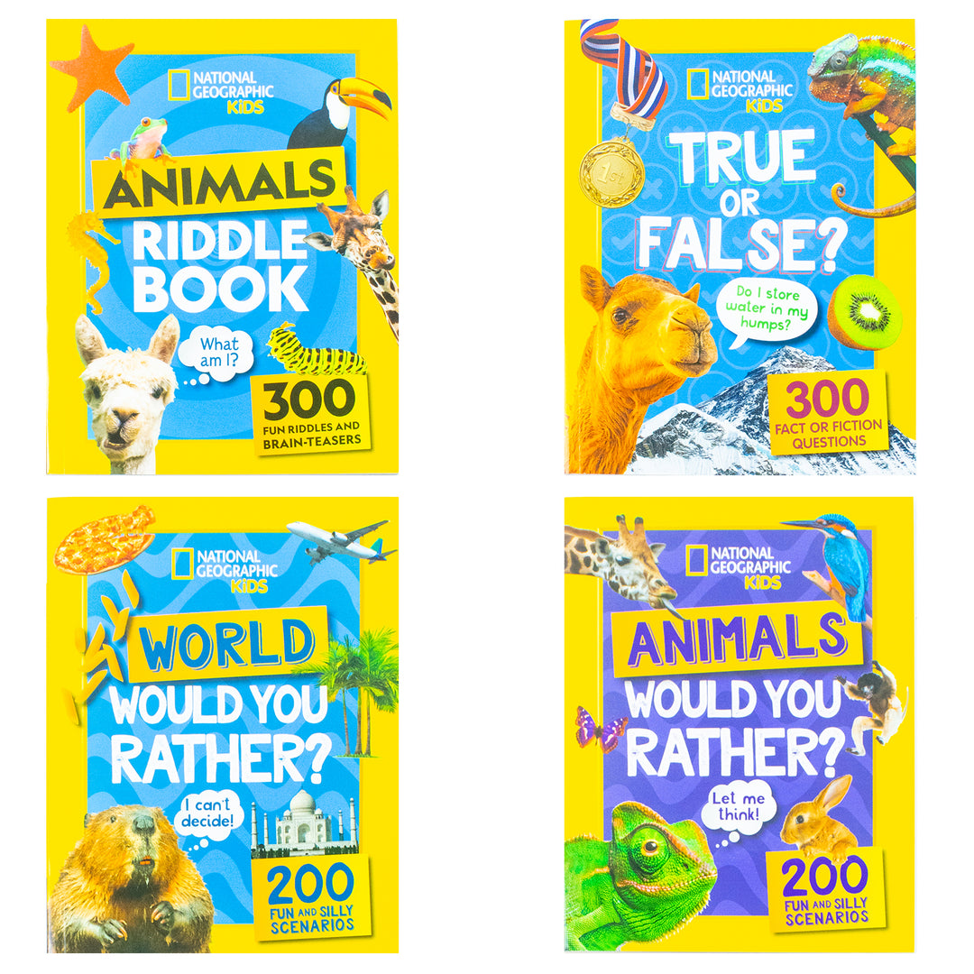 National Geographic Kids Animals 5 Book Collection Set, Fun-Filled Family Game Book Series with Facts, Quizzes & Activities for Children Ages 7+