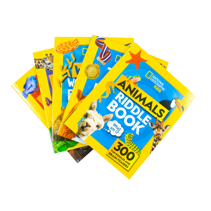 National Geographic Kids Animals 5 Book Collection Set, Fun-Filled Family Game Book Series with Facts, Quizzes & Activities for Children Ages 7+