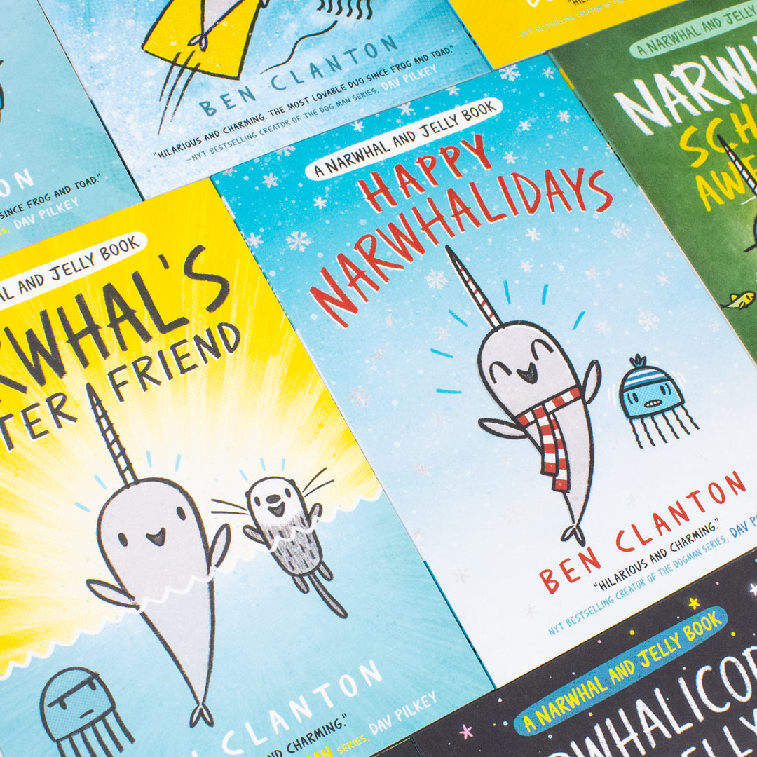 Narwhal and Jelly Series 8 Books Collection Set (Narwhal: Unicorn of the Sea!, Super Narwhal and Jelly Jolt, Peanut Butter and Jelly, Narwhal's Otter Friend, Happy Narwhalidays & 3 More)