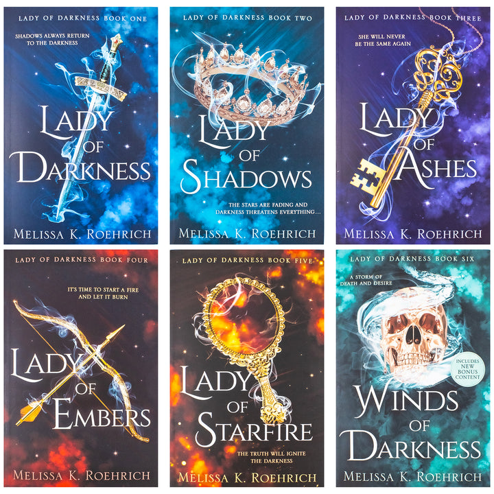 Lady of Darkness Series 6 Books Collection Set By Melissa K. Roehrich (Lady of Darkness, Lady of Shadows, Lady of Ashes, Lady of Embers, Lady of Starfire and Winds of Darkness)