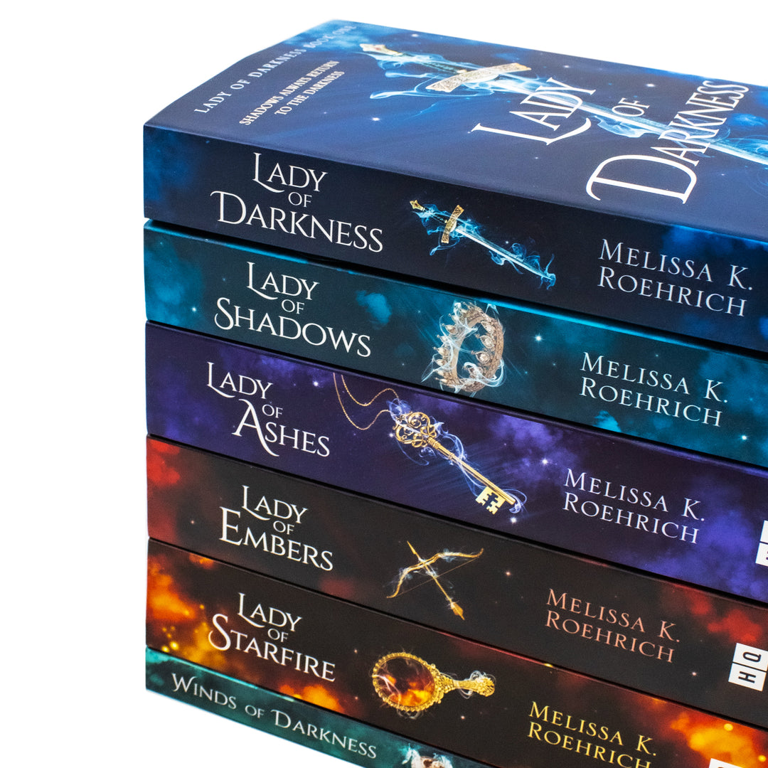 Lady of Darkness Series 6 Books Collection Set By Melissa K. Roehrich (Lady of Darkness, Lady of Shadows, Lady of Ashes, Lady of Embers, Lady of Starfire and Winds of Darkness)