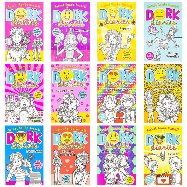 Dork Diaries 12 Books Collection Set by Rachel Renee Russell – Bestselling School Life & Friendship Stories | Paperback