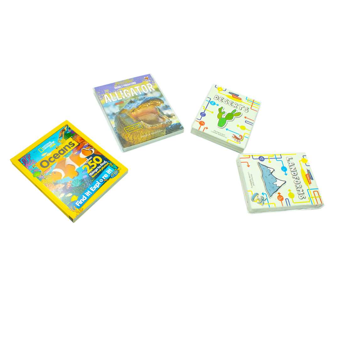 National Geographic Kids Mega 24-Book Set- Predators, Earth Science & Ecosystems - Fun Nonfiction STEM Books for Curious Kids