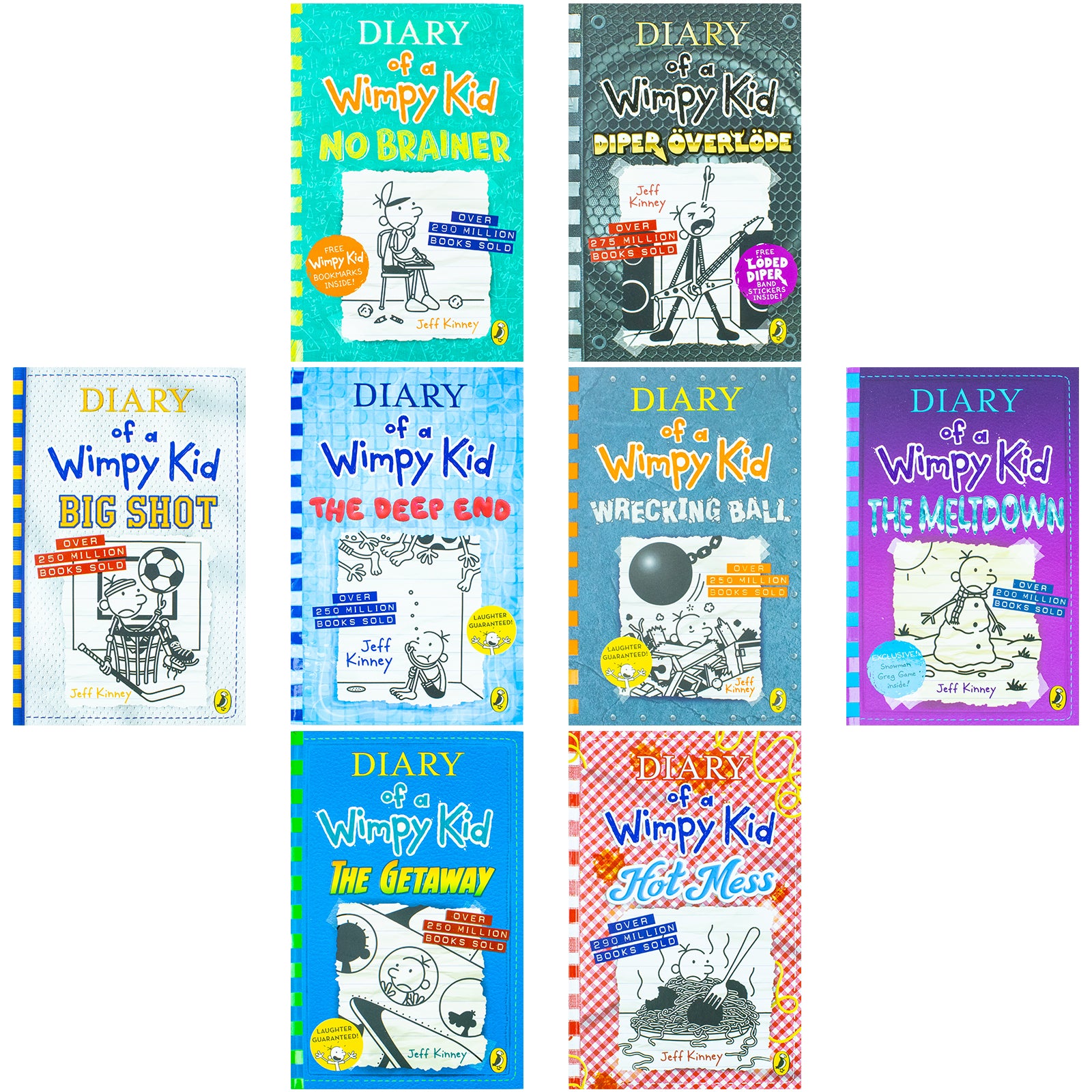 Diary of a Wimpy Kid Series 12-19 Collection 8 Books Set By Jeff