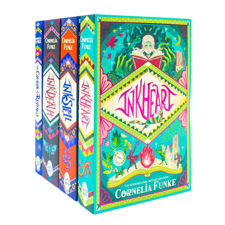 Inkheart Trilogy 4 Book Set by Cornelia Funke, Captivating Magical Fantasy Adventure for Young Readers Ages 12+