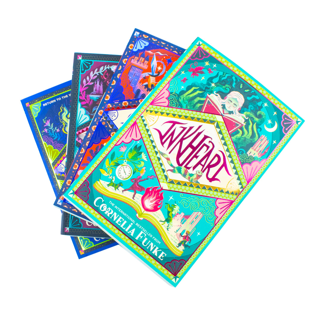 Inkheart Trilogy 4 Book Set by Cornelia Funke, Captivating Magical Fantasy Adventure for Young Readers Ages 12+