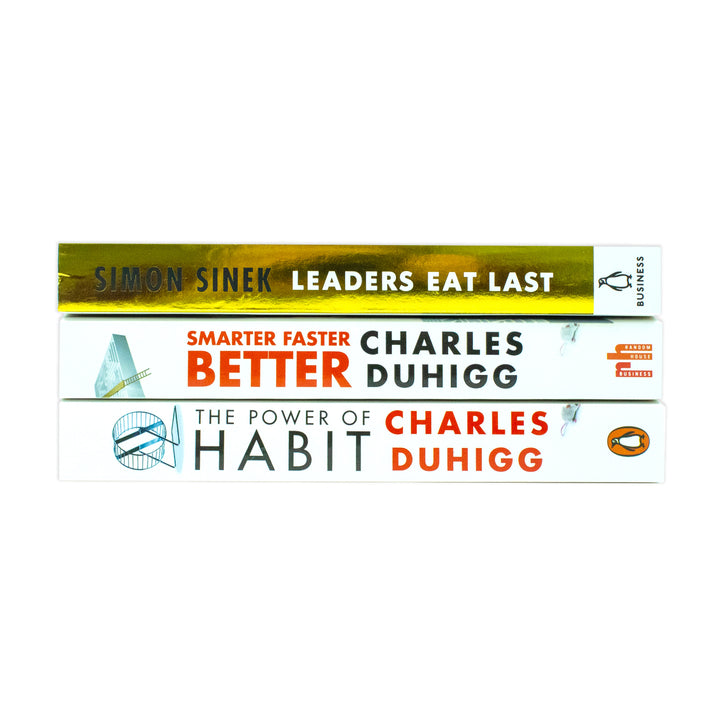 Charles Duhigg Collection - 3 Books Set (Smarter Faster Better, The Power of Habit, Leaders Eat Last) for 12+