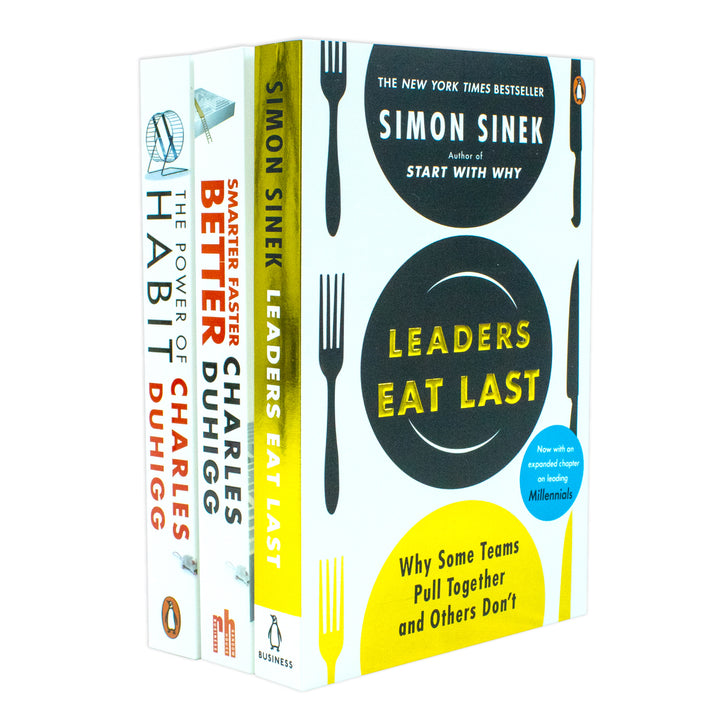 Charles Duhigg Collection - 3 Books Set (Smarter Faster Better, The Power of Habit, Leaders Eat Last) for 12+