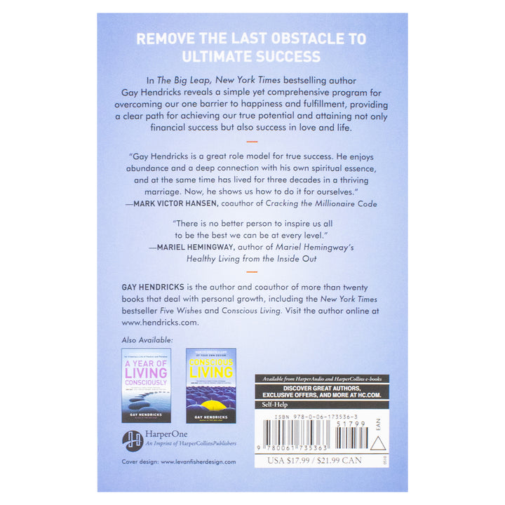 The Big Leap: Conquer Your Hidden Fear and Take Life to the Next Level Book by Gay Hendricks- A Transformative Guide to Overcoming Fears and False Beliefs for Personal Growth and Success
