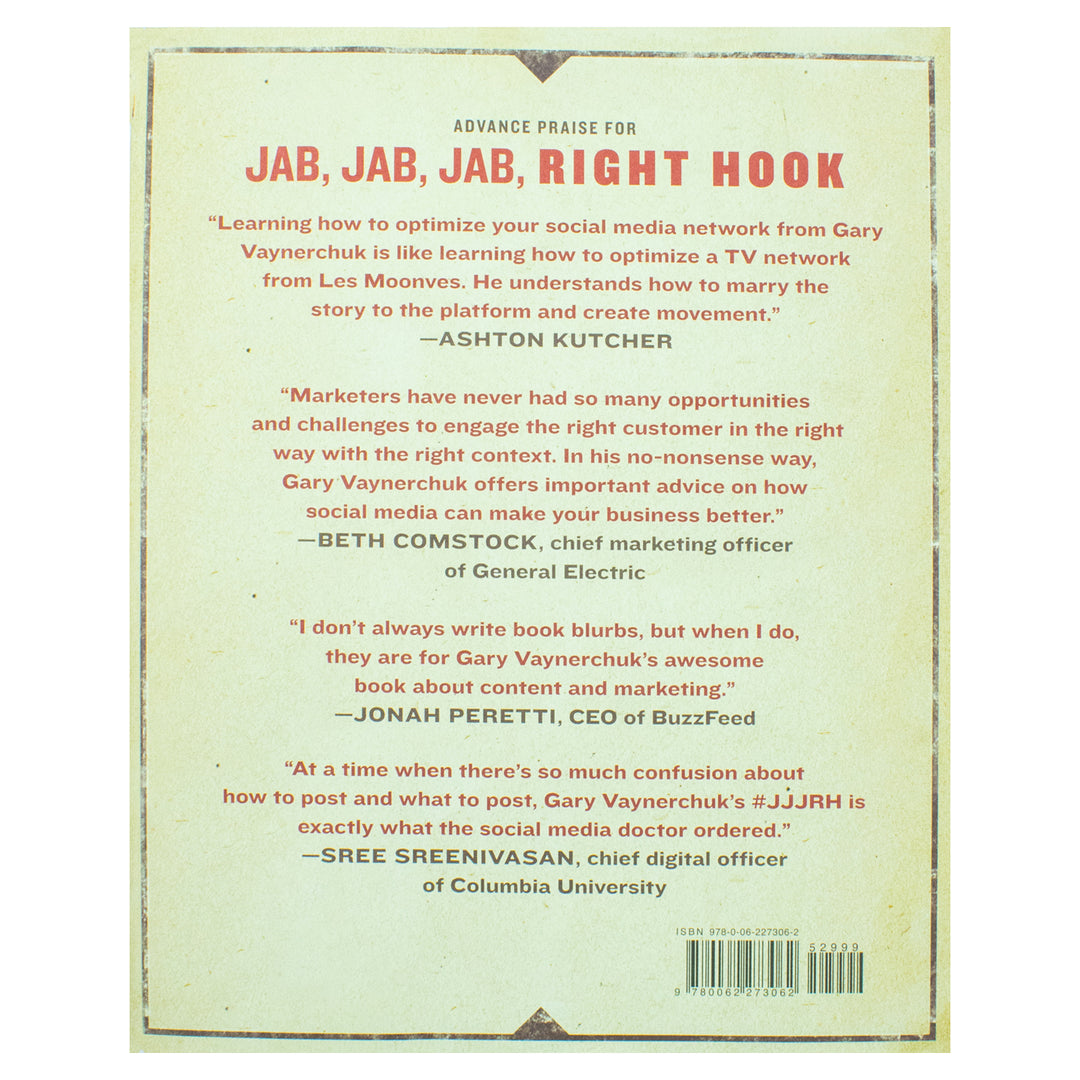 Jab, Jab, Jab, Right Hook by Gary Vaynerchuk – Marketing Guide Book  for Business, Social Media Strategy, Branding & Content in a Noisy World