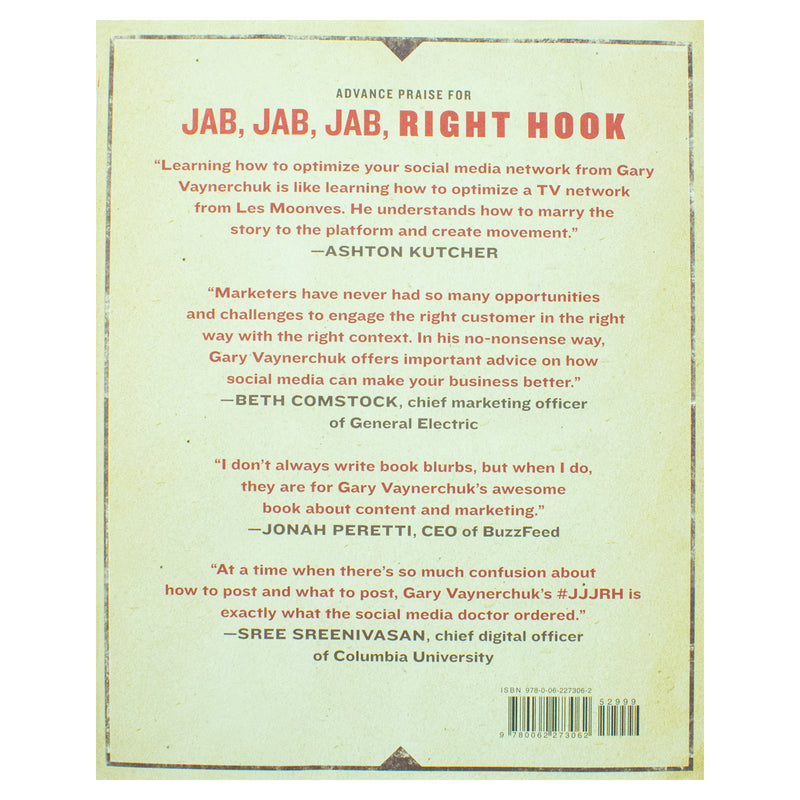 Jab, Jab, Jab, Right Hook by Gary Vaynerchuk – Hardback Marketing Guide Book  for Business, Social Media Strategy, Branding & Content in a Noisy World
