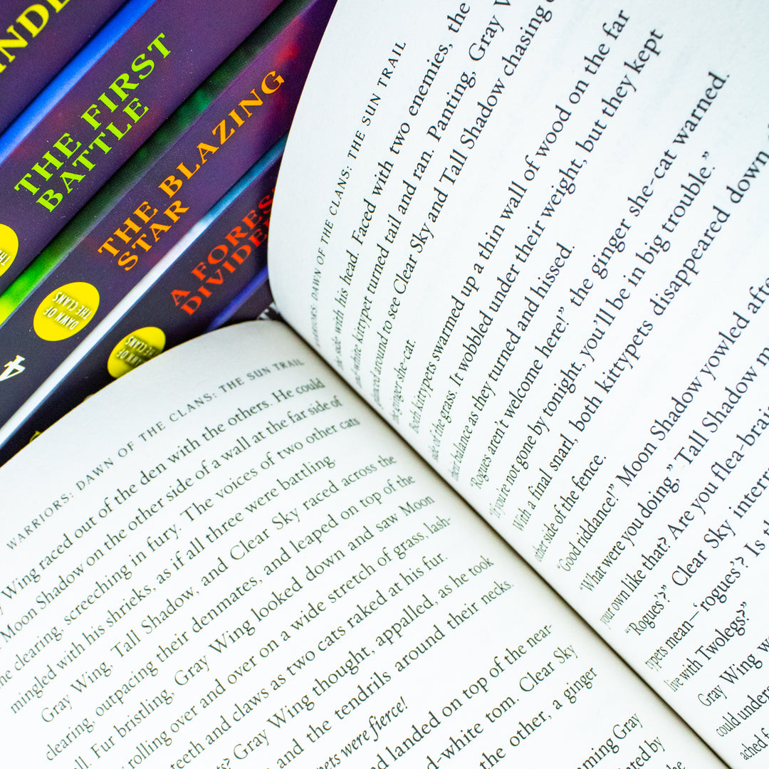 Warriors Cats: Dawn of The Clans Prequel – 6-Book Collection Set by Erin Hunter | The Sun Trail, Thunder Rising, First Battle, Blazing Star & More