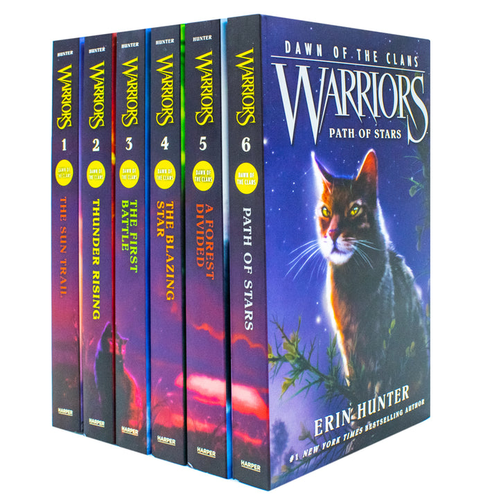 Warriors Cats: Dawn of The Clans Prequel – 6-Book Collection Set by Erin Hunter | The Sun Trail, Thunder Rising, First Battle, Blazing Star & More