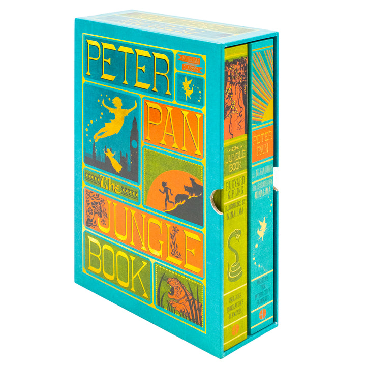 The Jungle Book By Rudyard Kipling and Peter Pan By J. M Barrie (Minalima Edition) 2 Books Collection Set