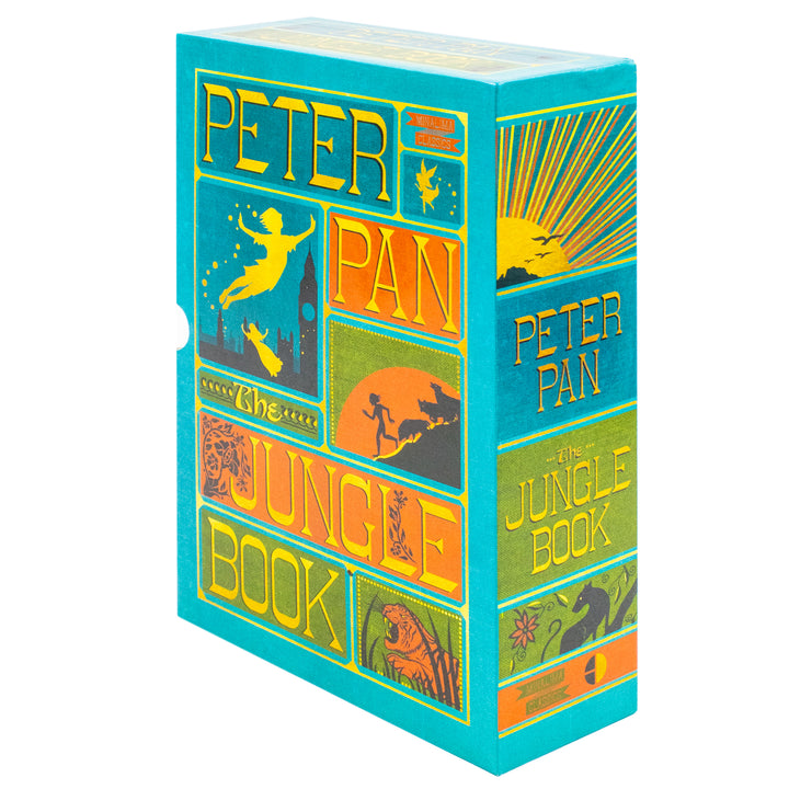 The Jungle Book By Rudyard Kipling and Peter Pan By J. M Barrie (Minalima Edition) 2 Books Collection Set