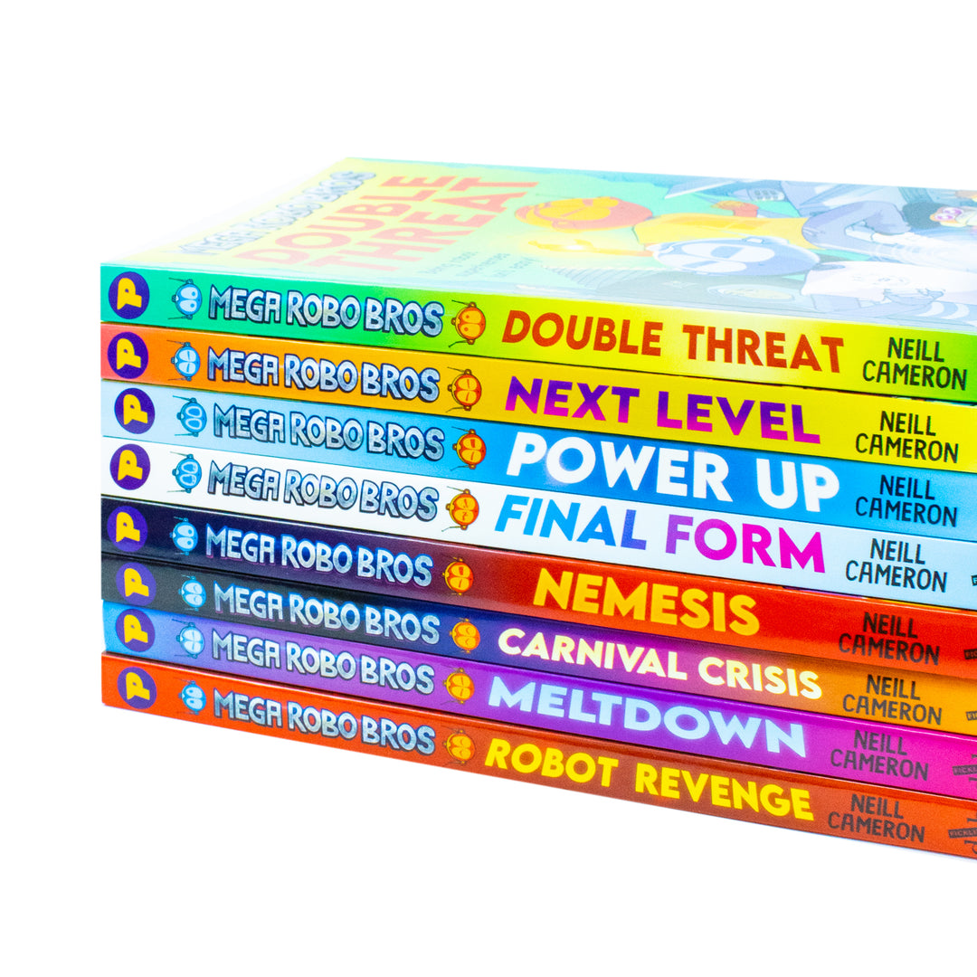 Mega Robo Bros 1–8 Book Set by Neil Cameron | Kids Sci-Fi Adventure Series with Robots, Fun Stories, Technology & Imagination for Young Readers