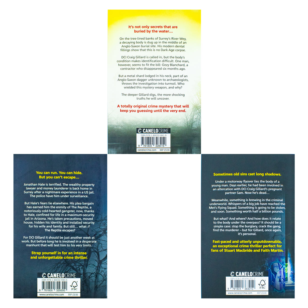 DCI Craig Gillard Crime Thrillers 9-11: 3 Books Collection Set By Nick Louth (The Body Beneath the Willows, The Body in the Stairwell and The Body in the Shadows)