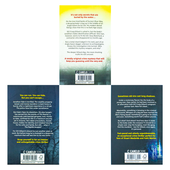 DCI Craig Gillard Crime Thrillers 9-11: 3 Books Collection Set By Nick Louth (The Body Beneath the Willows, The Body in the Stairwell and The Body in the Shadows)