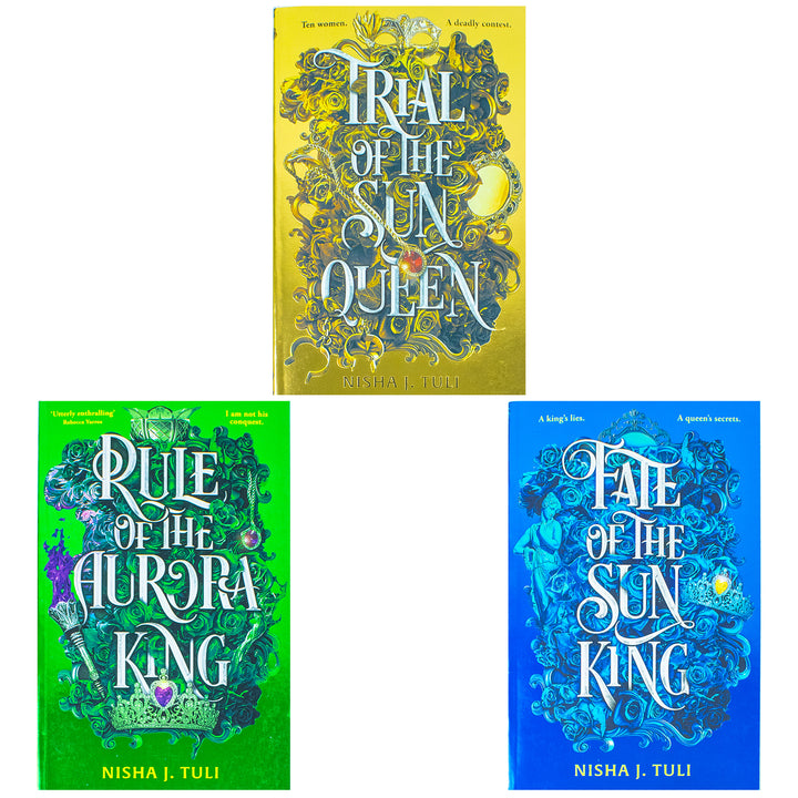 Artefacts of Ouranos Series 3 Books Collection Set By Nisha J. Tuli (Trial of the Sun Queen, Rule of the Aurora King and Fate of the Sun King)