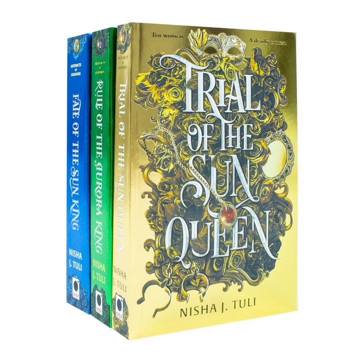 Artefacts of Ouranos Series 3 Books Collection Set By Nisha J. Tuli (Trial of the Sun Queen, Rule of the Aurora King and Fate of the Sun King)