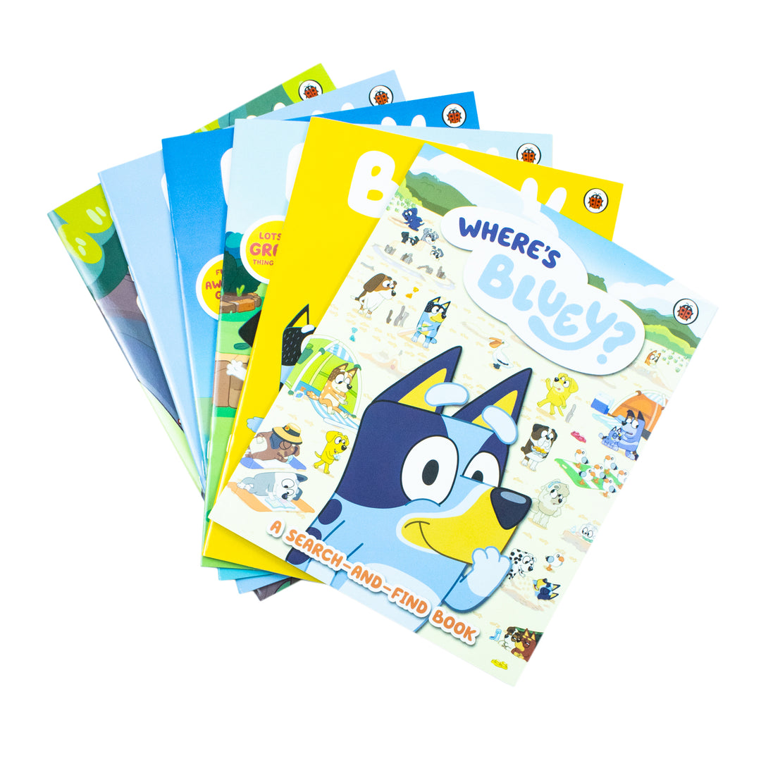 Explore the fun world of Bluey with this 6 books collection of activity books perfect for kids 3+ years. Endless fun and creativity await!