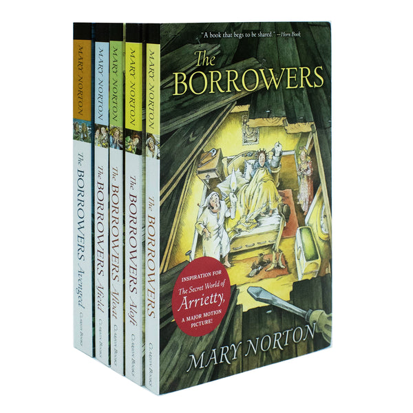 Mary Norton The Borrowers Collection 5 Books Set (The Borrowers, Afield, Afloat, Aloft, Avenged)