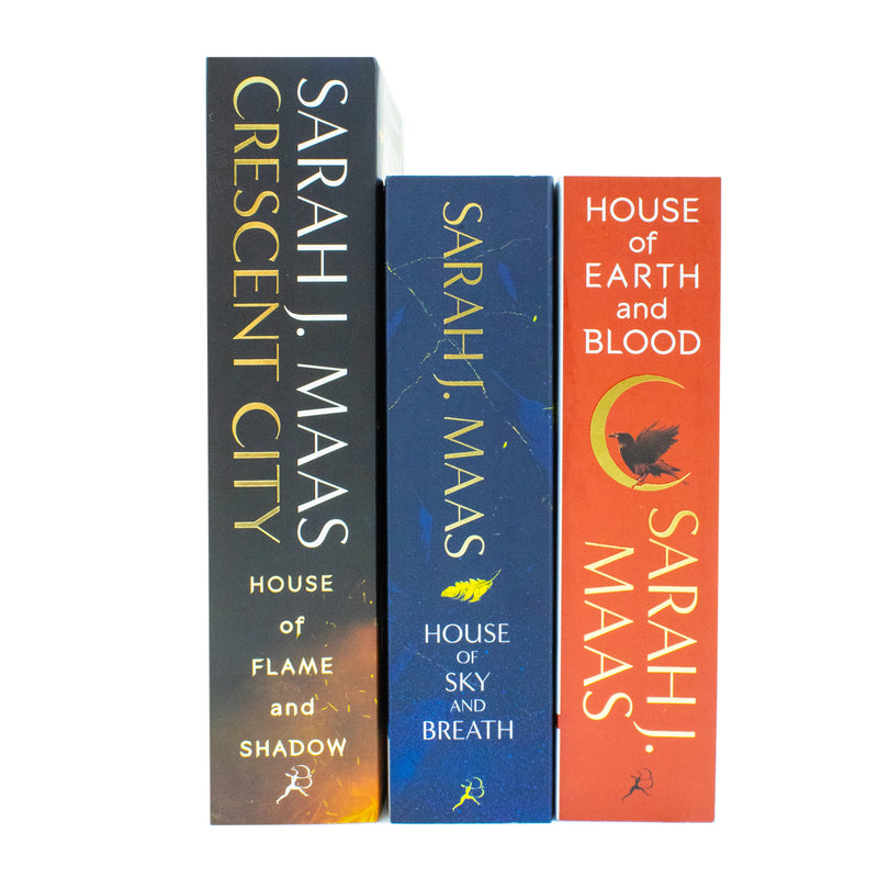 Crescent City Series by Sarah J. Maas 3 Books Collection Set [House of Sky and Breath, House of Earth and Blood, House of Flame and Shadow]