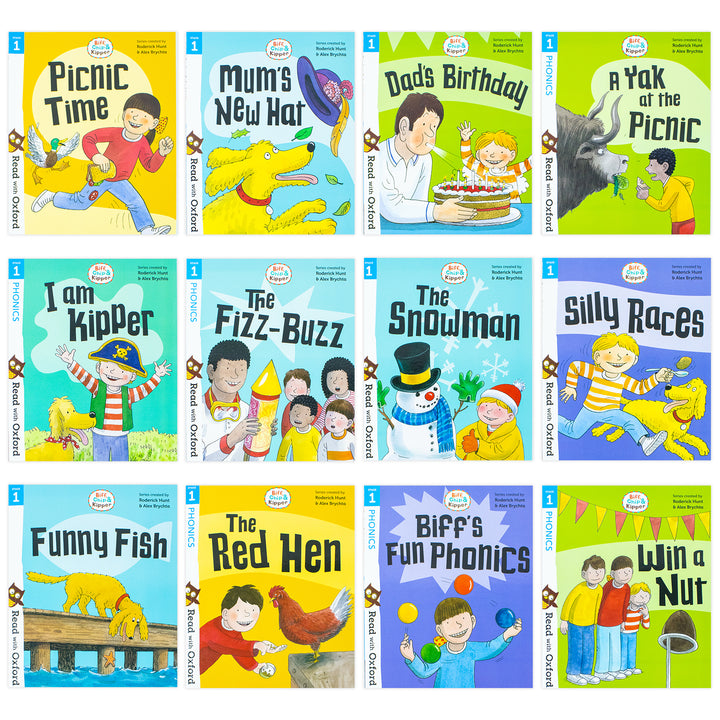 Biff, Chip and Kipper Read with Oxford Stage 1 (24 Books Collection Set) by Roderick Hunt Age 3+ Paperback